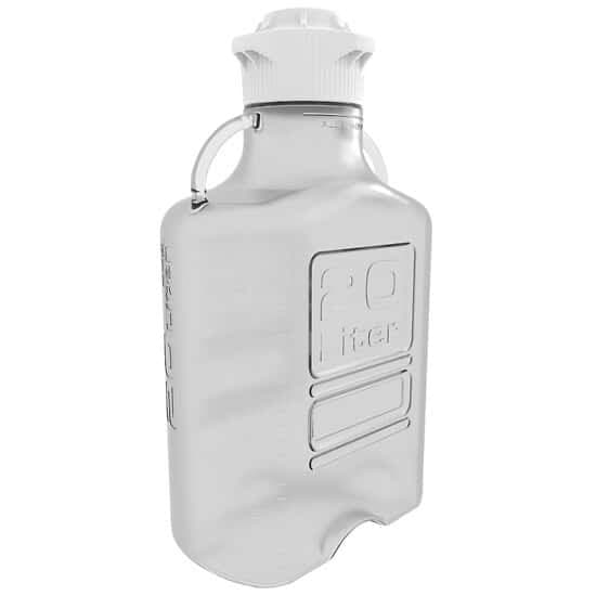Foxx Life Sciences Polycarbonate Rectangular Carboy, 120 mm Cap, 20 L