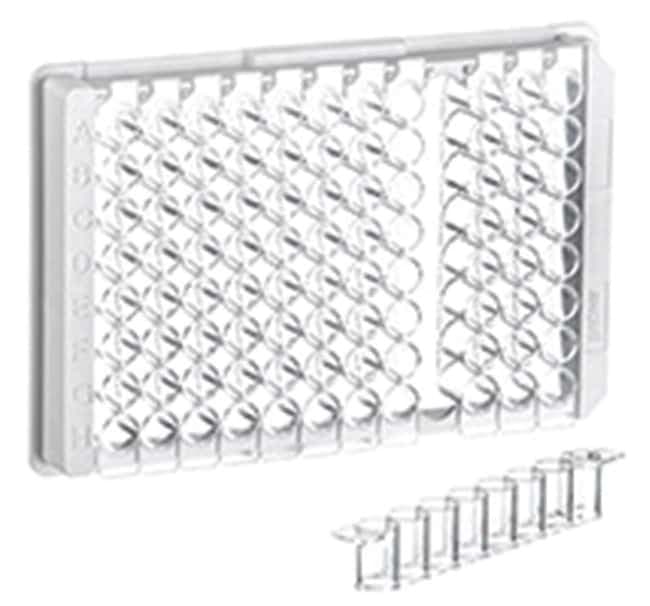 Greiner Bio-One 96-Well Polystyrene Flat-Bottom Strip Plates, 1x8 Strips