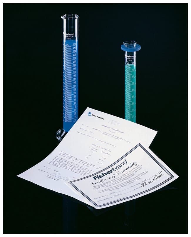 Fisherbrand™ Serialized Class A Graduated Cylinders with Certificate of Calibration