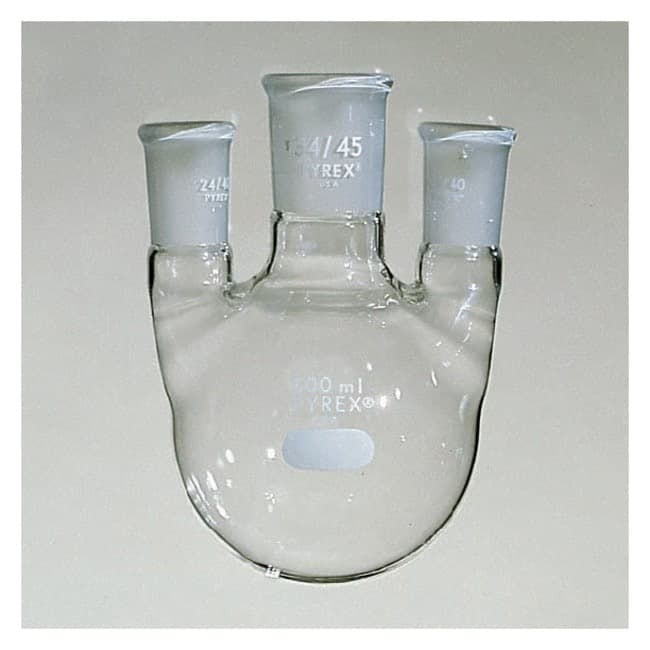 Corning™ PYREX™ Distilling Flasks with Three Vertical Necks, Standard Taper Joint