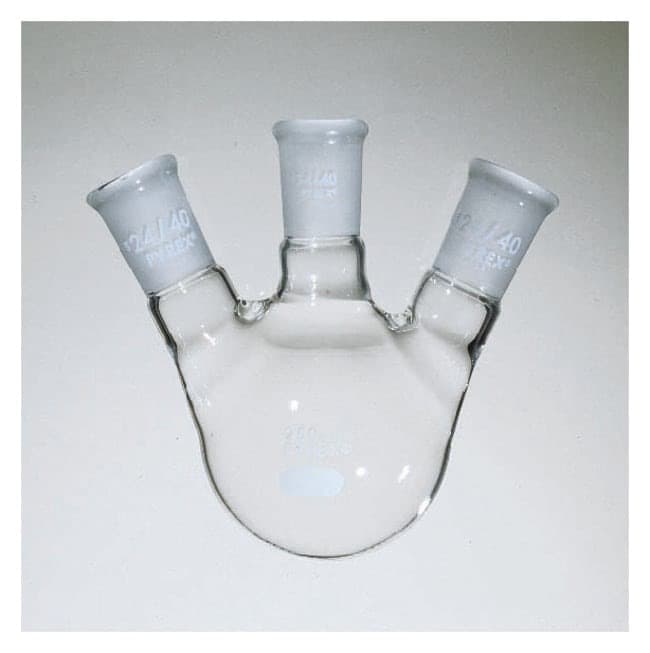 Corning™ PYREX™ Distilling Flasks with Three Angle Necks, Standard Taper Joint