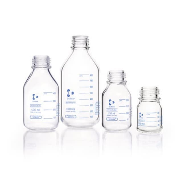 DWK Life Sciences DURAN™ Pressure Plus+ GL45 Laboratory Bottle, Plastic Coated