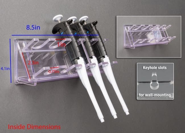 Poltex Wall Pipette Rack, 5 Positions