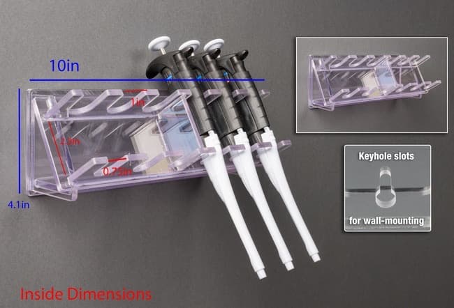 Poltex Wall Pipette Rack, 6 Positions