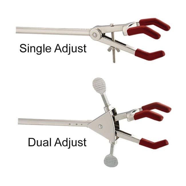 Chemglass Life Sciences Three-Prong Extension Clamp, Medium, Single Adjust