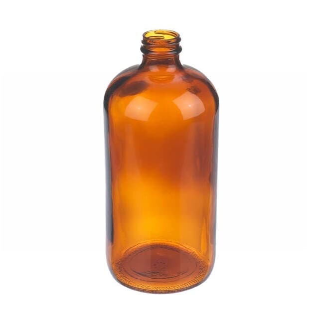 Fisherbrand™ Amber Boston Round Glass Bottle without Cap