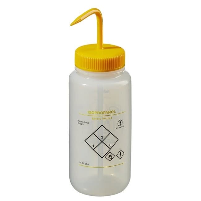 Fisherbrand™ Solvent-Vented and Safety-Labeled Wash Bottles