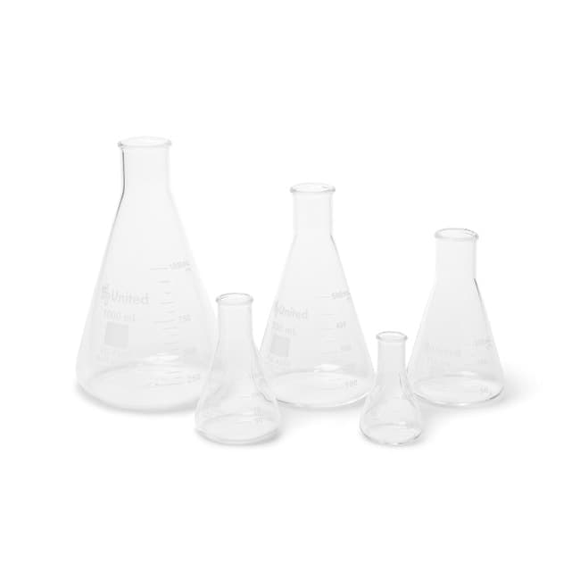United Scientific™ Glass Erlenmeyer Flasks, Set of 5
