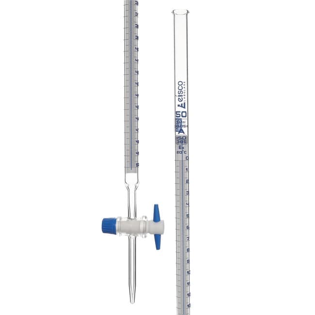 Eisco™ Class A Glass Schellbach Burette with PTFE Stopcock