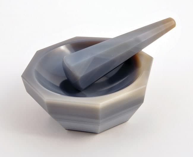 United Scientific™ Mortar and Pestle Set, Agate Stone