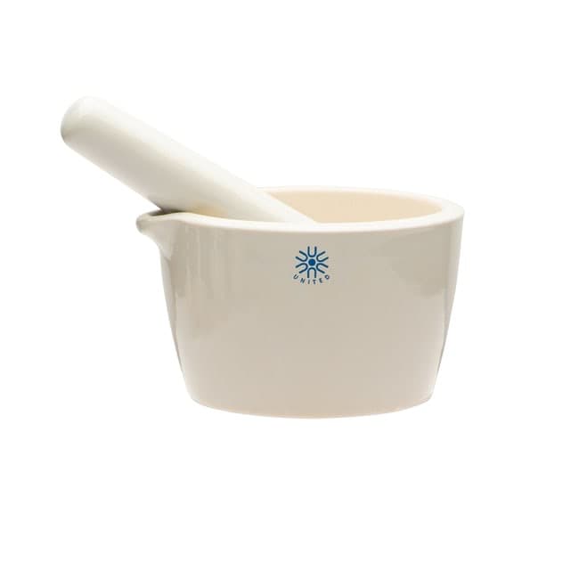 United Scientific™ Porcelain Mortar and Pestle Set, Deep Form