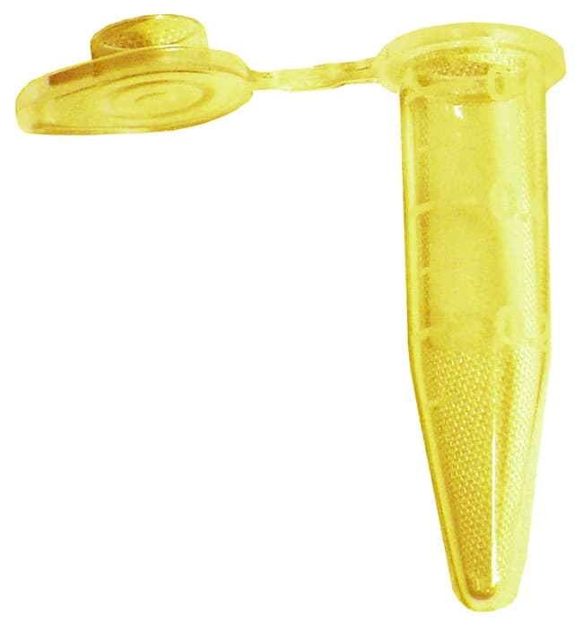 Micro-Centrifuge Tubes, 0.5ml Capacity, Graduated 100ul, Yellow, 1000 per Case