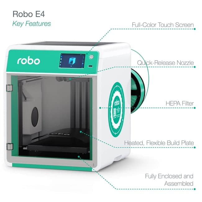 Robo E4 High-Speed 3D Printer Education Package